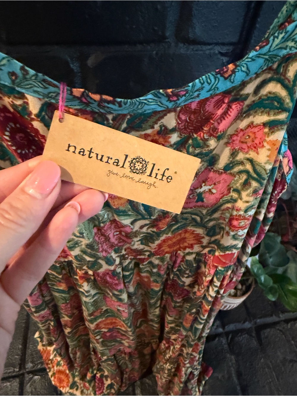 NATURAL LIFE Mini Dress Floral Boho Adjustable Straps NWT - Picture 6 of 8